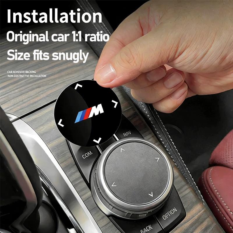 1Pcs BMW Rotation Button Sticker Central Control Button Protection Cover For BMW X3 X4 X5 X6 X7 Series I3 I4 G30 G32 G02 G05 G06 Rldf93