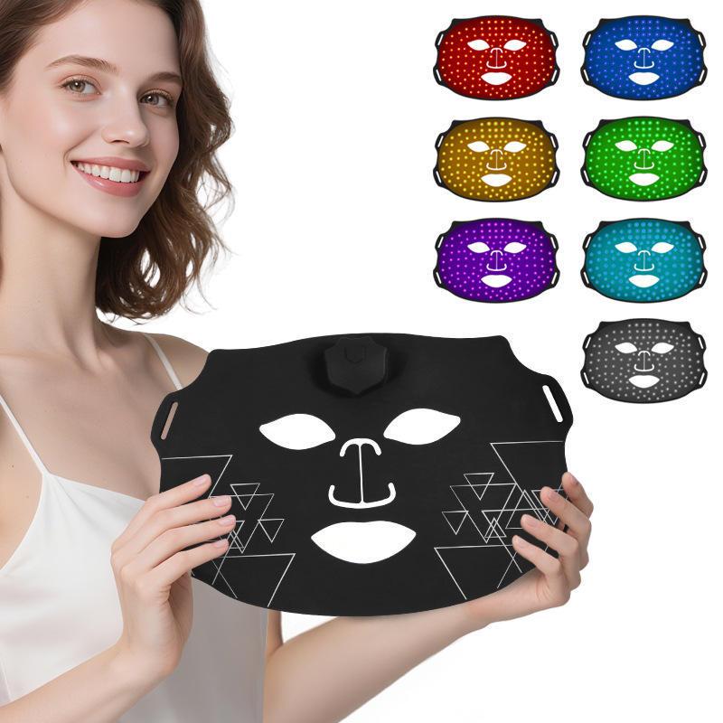 Photon Face Mask: Red & Blue Light Therapy Seven-Color LED Silicone Beauty Device