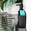 Kitchen Dishwashing Liquid Dispenser Sponge Container Scourer Black for Sink