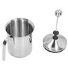 800ML Capacity Manual Milk Frother Stainless Steel Milk Foam Making Tool  Coffee Making