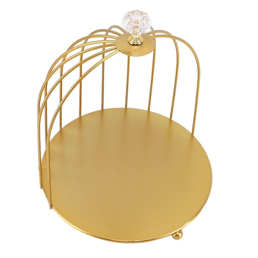 Iron Bird Cage Cosmetic Organizer Elegant Cosmetic Display Stand Cosmetics Display