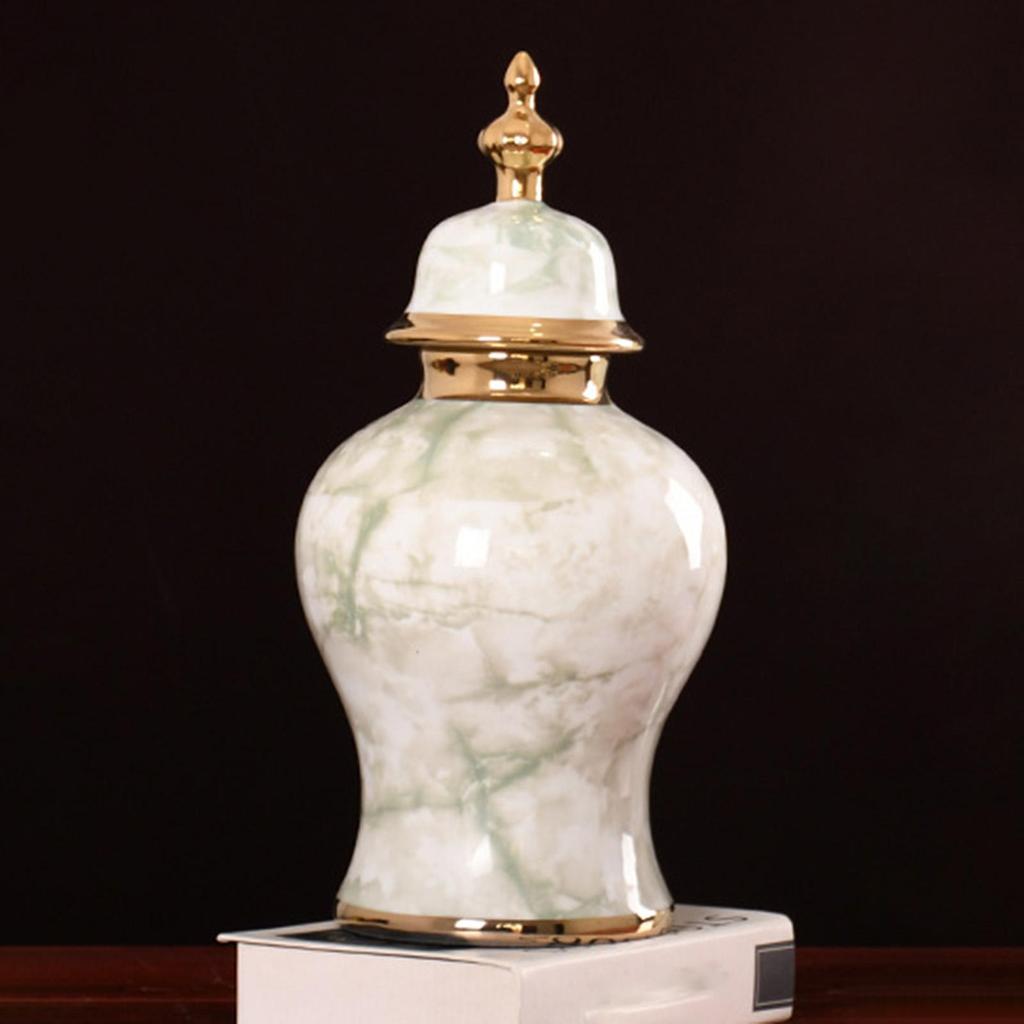 Ceramic Flower Vase Ornament ,Floral Arrangement ,Storage Jar ,Traditional Porcelain Storage for