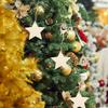 50Pcs Wooden Star Pendant Adorable Pentagram Hanging Ornament for Christmas Tree Decor DIY Craft with Mini Hole Premium