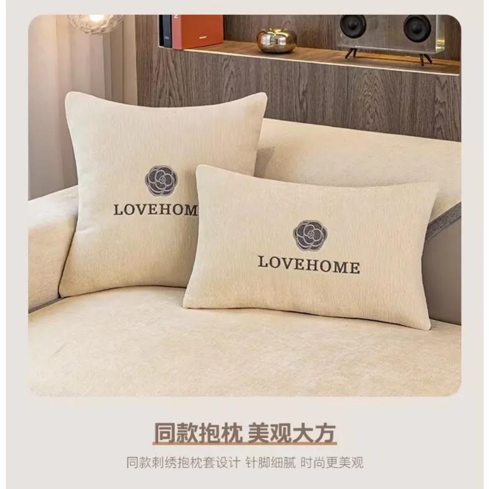 Thick Plush Sofa Covers 1/2/3/4 Seats Solid Couch Cover Long Shape Sofa Towel Protector Bench Mats Slip Covers