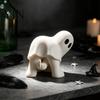 Einzigartige Harzskulptur für Partys Lustige Mittelfinger-Geisterfigur, Neuartige Weiße Statue, Gruseliges Virales Geschenk Halloween Tischdekoration Kaminsims,