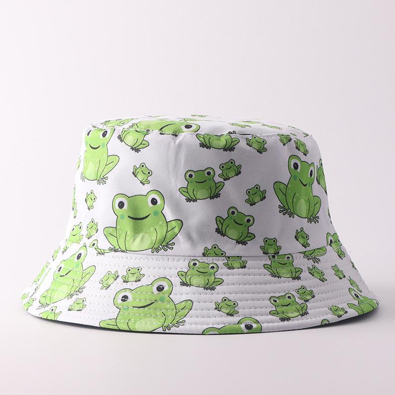 Small Edge Sunshade Bucket Hat Double-sided Basin Hat European and American Personalized Fashion Printed Hat