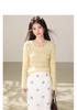 2026 Women's Korean-Style Beaded Hollow Pullover Sweater, Autumn Knitwear with Relaxed Design