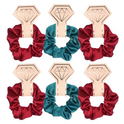 Stylový vysoce elastický saténový set scrunchies pro dívky