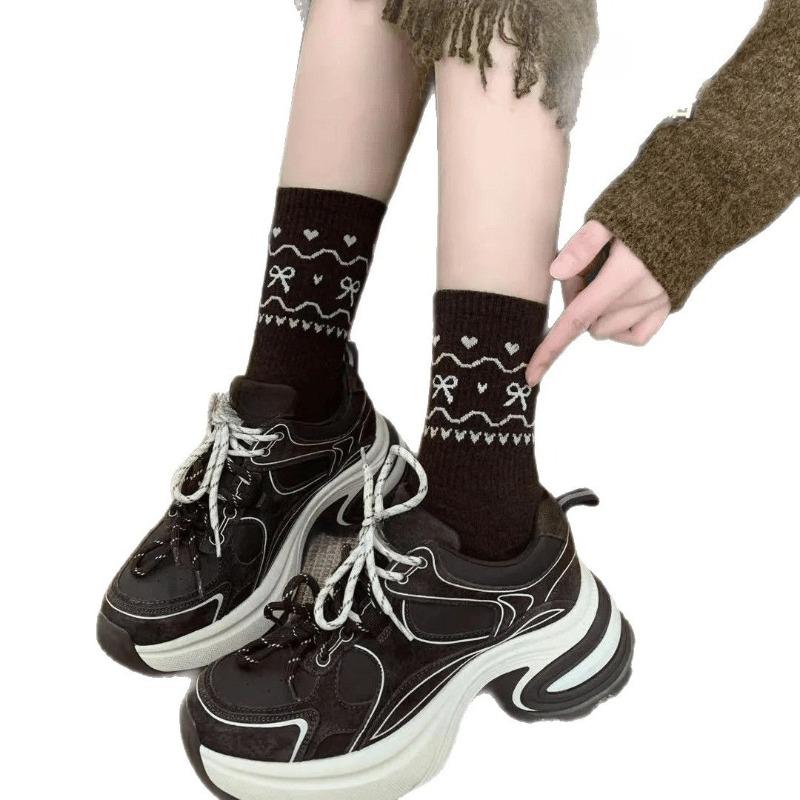 Female Autumn and Winter Warm and Thick New Style All Build National Wind Tube Pile Socks