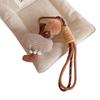 Bag Pendant Cute Fabric Mushroom Keychain Soft Stuffed Keyrings with Lanyard  Gifts