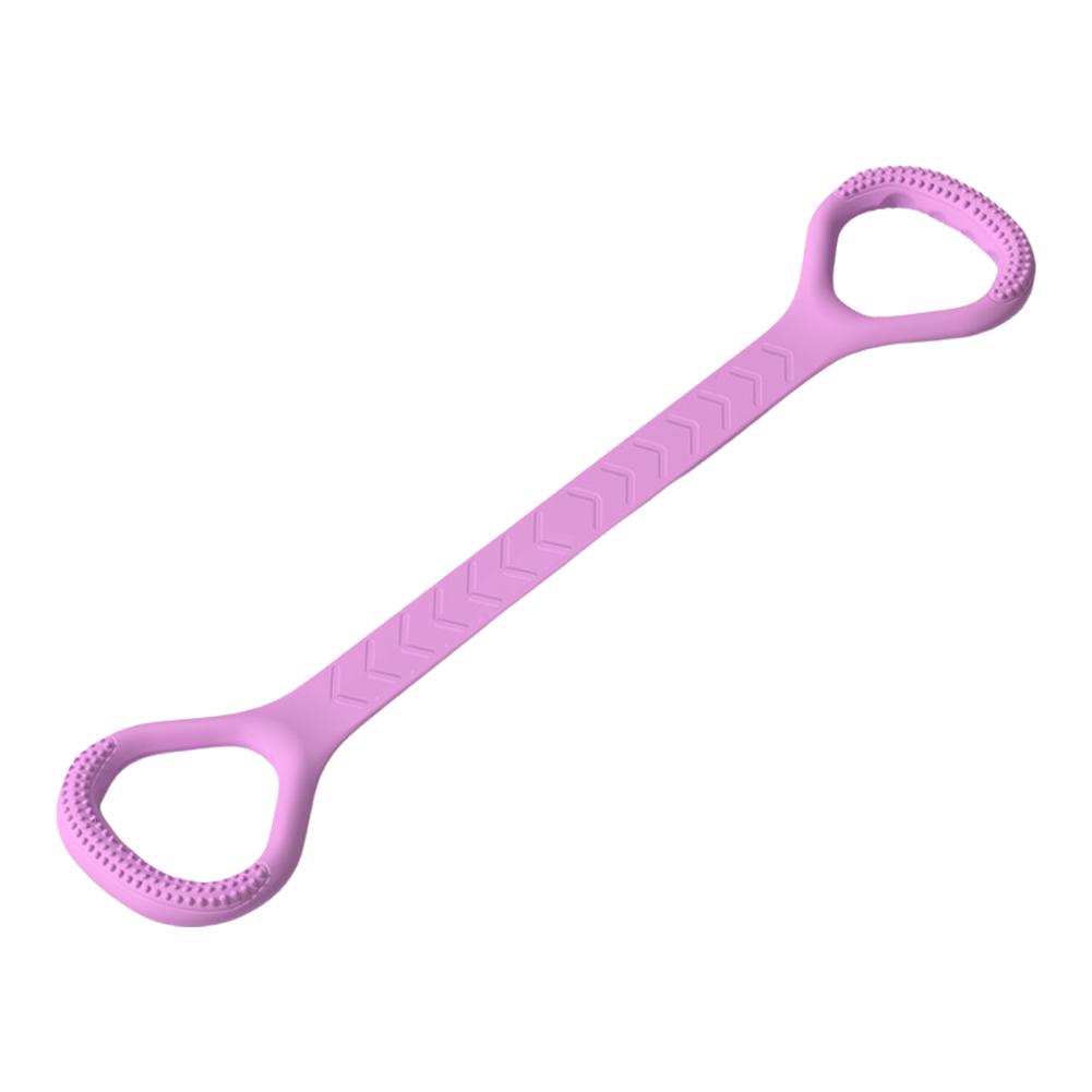 Silikonový posilovací pás ve tvaru osmičky na ruce, záda, ramena, lano na jógu a protahování, elastický posilovací pás