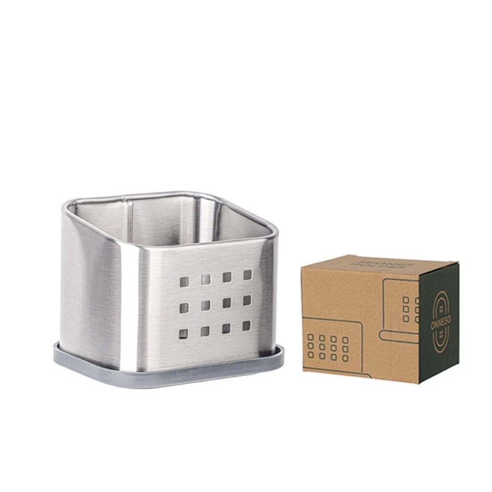 

Multifunctional Storage Rack Metal Drain Box Durable Sponge Drain Rack Countertop