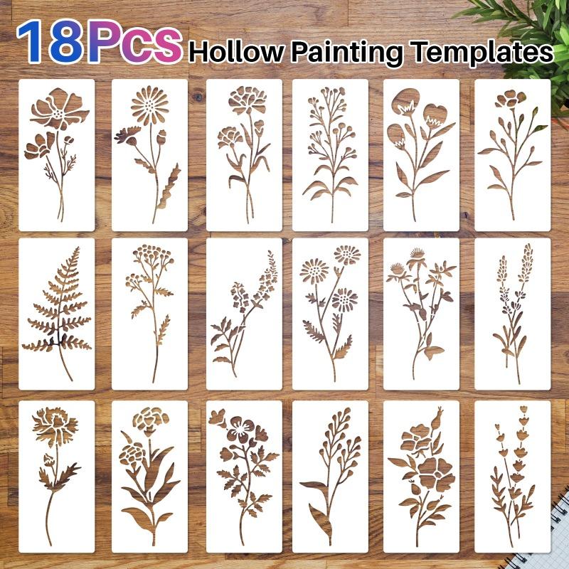 Wildflower Painting Template  Reusable Painting  Flowers and Plants  Inkjet Pet Graffiti  Washable