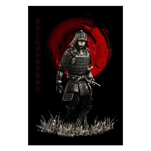 Japonský starověký vojenský velitel plakát vinobraní malba na plátně nástěnná malba v domácí výzdobě obývacího pokoje bez rámečku