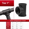 New Black Pipe Fittings Malleable Iron Elbow Pipe Connection 1/2'' 3/4'' 1'' Threaded Decor Furniture