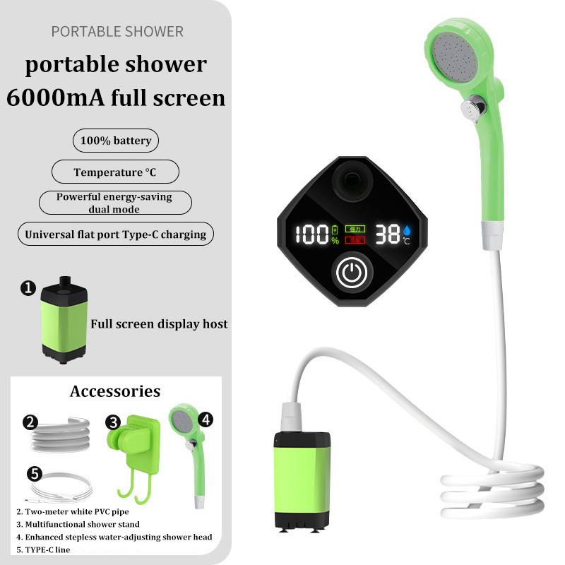 

Уличный душ Электрическая душевая лейка Артефакт для ванны Перезаряжаемый душевой набор Простой кемпинг Водяной мешок Аккумулятор Водяной насос