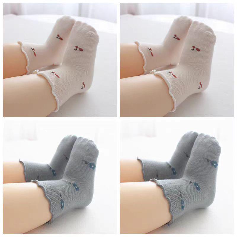 Baumwoll-Babysocken für Neugeborene bis 1 Jahr - Dünn, Lockerer Bund, Wadenhoch, für Frühling & Herbst