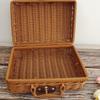 Vintage Rattan Woven Storage Suitcase for Wedding Photography Props & Mid-Autumn Mooncake Decoration