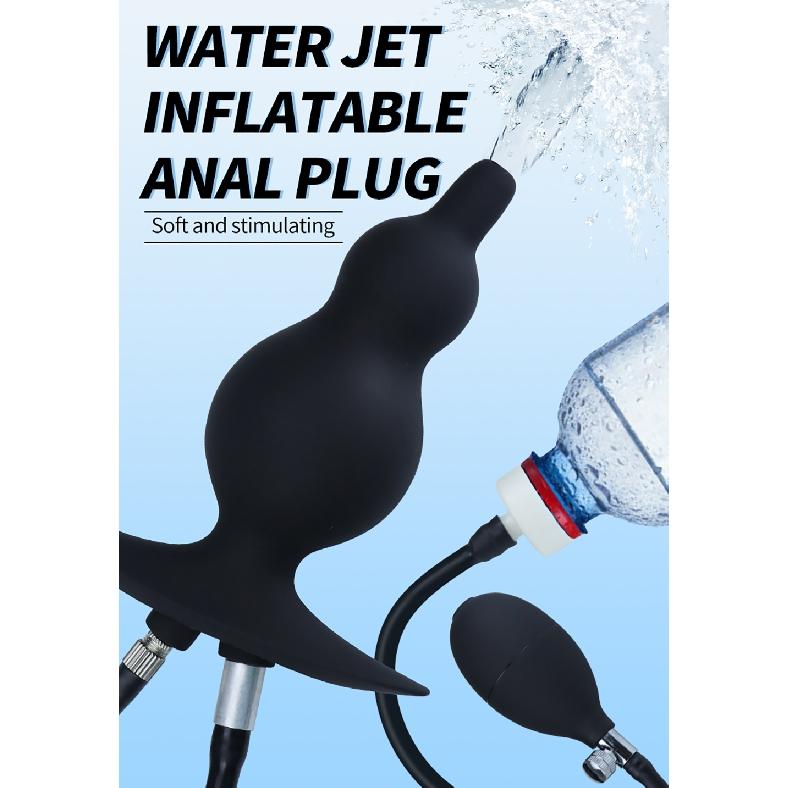 Anal Expander Water Spray Inflatable Anal Plug Anal Enema Cleaner Rear Court Pull Bead Anal Plug Adult Game Alternative Sex