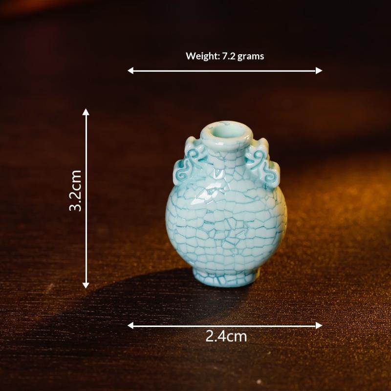 9Pcs Mini Antique Vase Resin Ornament Vintage Porcelain Style Vase Model Decor For Dollhouse Landscape Scene Desktop Diy Crafts