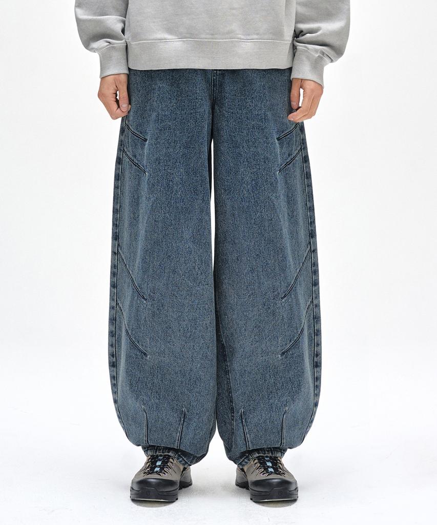 DECET Balloon Wide Jeans Dcpt055Stngrblue