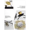 Modern Iron Flower Carving Taper Candle Holders Elegant Metal Candlestick Stand for Table Centerpieces Decoration Gift