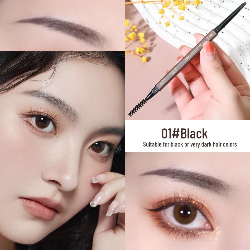 

Водостойкий карандаш для бровей BoLonZi Gold Bar с двумя концами - Стойкий, Потостойкий, Не размазывается, Треугольный кончик.