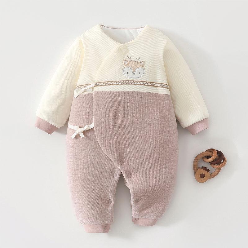 Garden Little Rabbit 120g Pure Cotton Padded Butterfly Bodysuit for Newborns - Autumn/Winter Collection