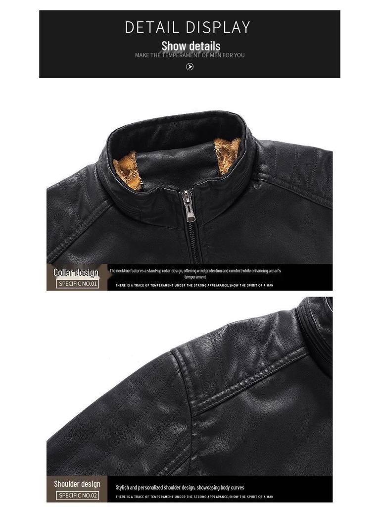 Herren Europäische PU-Lederjacke - Stil 2188