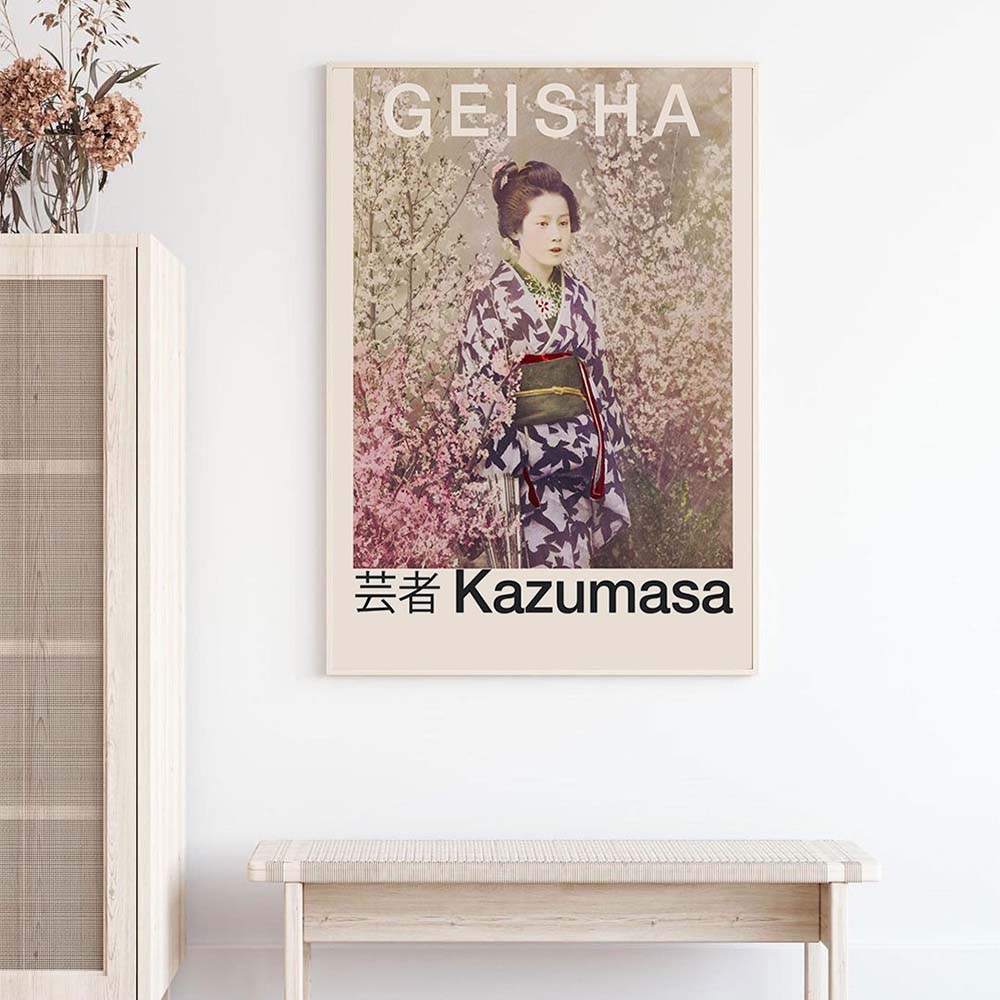 Vintage Oriental Art Prints Painting Picture Wall Art Geisha Japan Flower Swallow Fish Modular Nordic Canvas Poster Home Decor No Frame