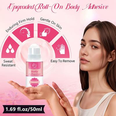 50Ml Anti-Slip Glue Roll On Skin Adhesive For Clothing Dress Body Skin Anti-Exposure Bra Non-Slip Fixed