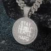 Hip Hop STAY HARD Letter Pendant Cuban Chain Necklace Punk Gold Color Iced Out Bling Necklaces Fashion Charm Men Women Jewelry