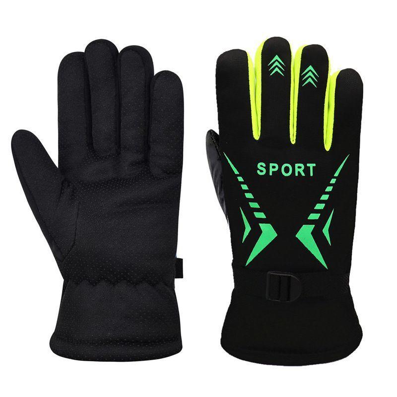 Large cotton sports gloves men's winter velvet warm non-slip wear-resistant windproof outdoor fitness sports riding gloves