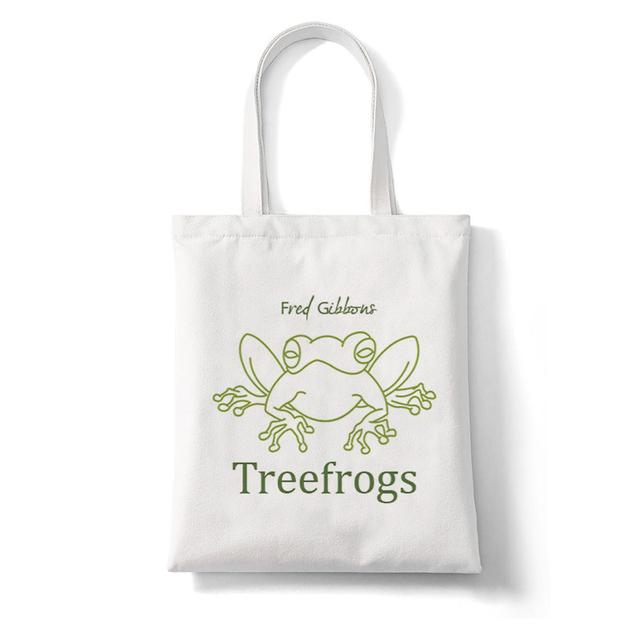 Женская сумка для покупок с мультяшным лягушкой и рисунком забавного животного большая вместительная сумка-тоут эстетичная сумка на плечо эко-холщовая сумка сумка 2426cm 637₽