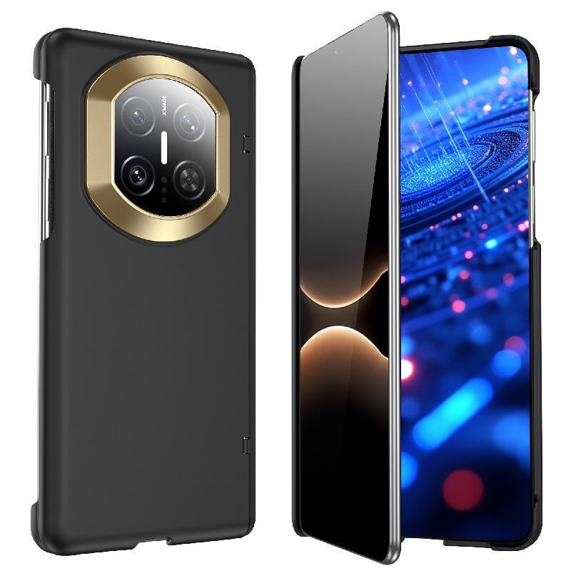 Solid Color 360° Rotating Stand Phone Case for Huawei Mate X7 - Drop-Proof, Foldable Screen, PC Hard Shell Huawei Mate X7