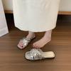 Plus Size 2024 Summer New Slippers For Women Fashion Sequins Flat Sandals Woman Non Slip Casual Beach Slipper Sandalias De Mujer
