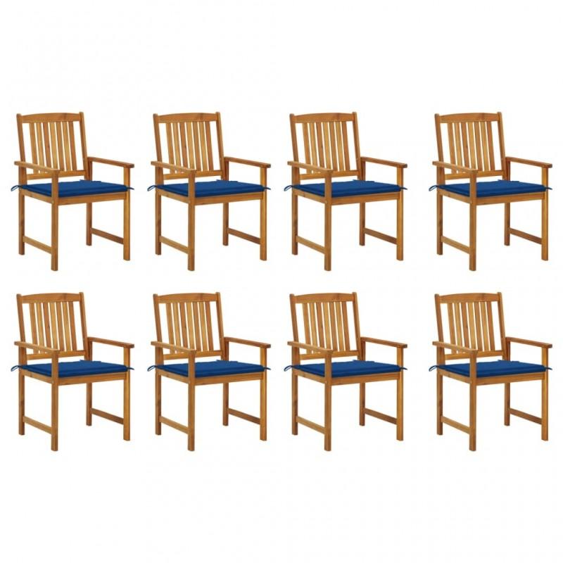 Day and Night - Day and Night Garden Chairs with Cushions 8 Units Solid Acacia Wood