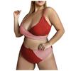 Fashion Women's Sexy Backless Temperament Beachwear Split Bikini Swimsuit