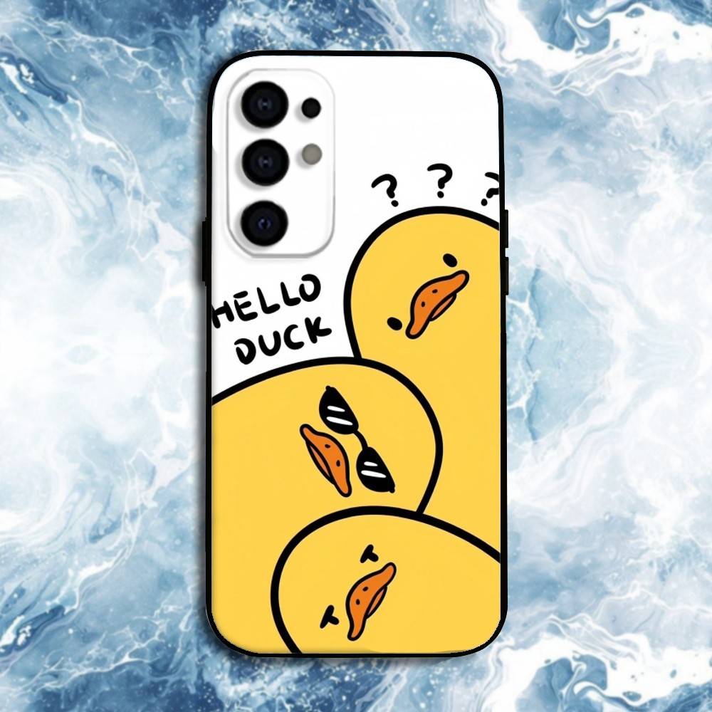 Cartoon Cute Goose  Phone Case For Samsung S25,S24,S23,S22,S21,S20,Plus,Fe,Lite,Others Black Cover