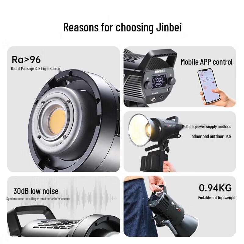 JINBEI EF-120BI Bi-Color LED Continuous Video & Photography Light