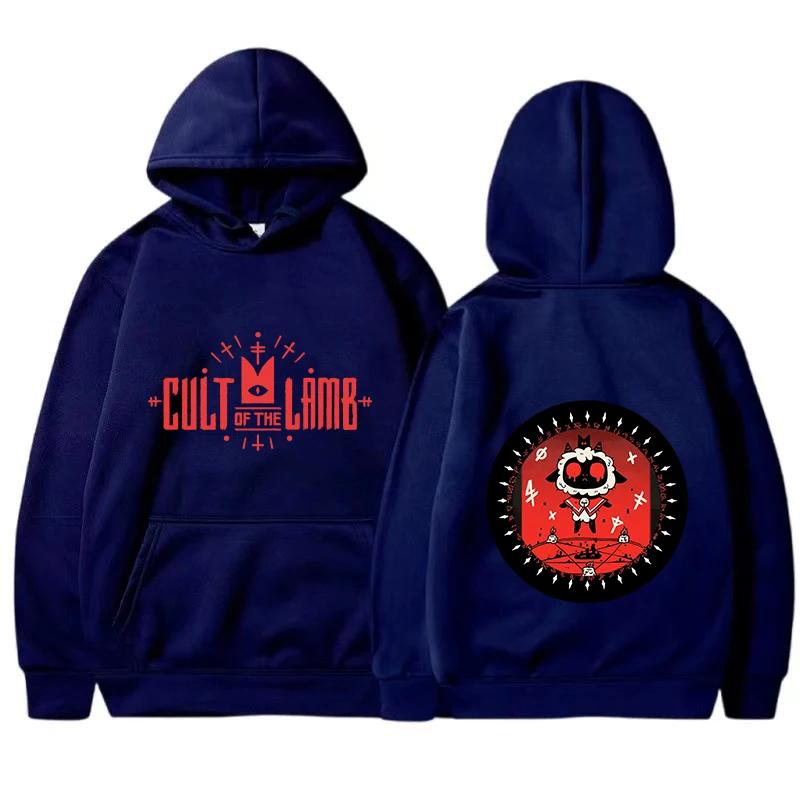 2024 Cult Of The Lamb Weich bedruckte Hoodies Funko Pop Kawaii Sweatshirts Übergroße Persönlichkeit Herren/Damen Pullover Streetwear