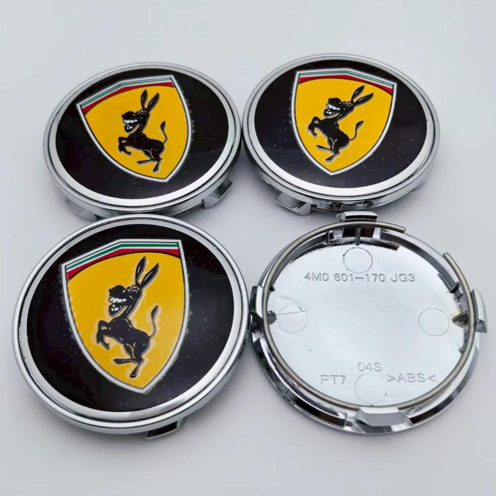 4pcs 61mm 56mm Donkey Logo Emblem Badge Car Wheel Center Caps Wheel Hub Center Cover Rim Hubcaps Replace Car Styling Accessories