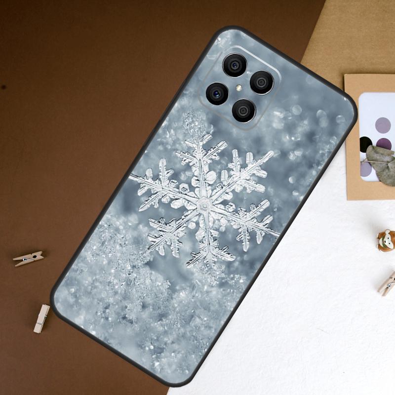 Snow Snowflake Winter Phone Case For Honor 90 Lite 50 70 Magic 5 6 Pro 8X X6 X7 X8 X9 X8a X7a X6a X9b X9a Cover