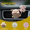 Cute Pig Car Vent Clip, Rotating Windmill Aroma Outlet Clip, Animal