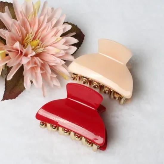 2 Pezzi Pinze per Capelli a Scacchiera per Donna Ragazza Dolci Fermagli per Capelli in Acrilico Carini Fermaglio per Capelli Solido a Granchio Accessori per Capelli alla Moda