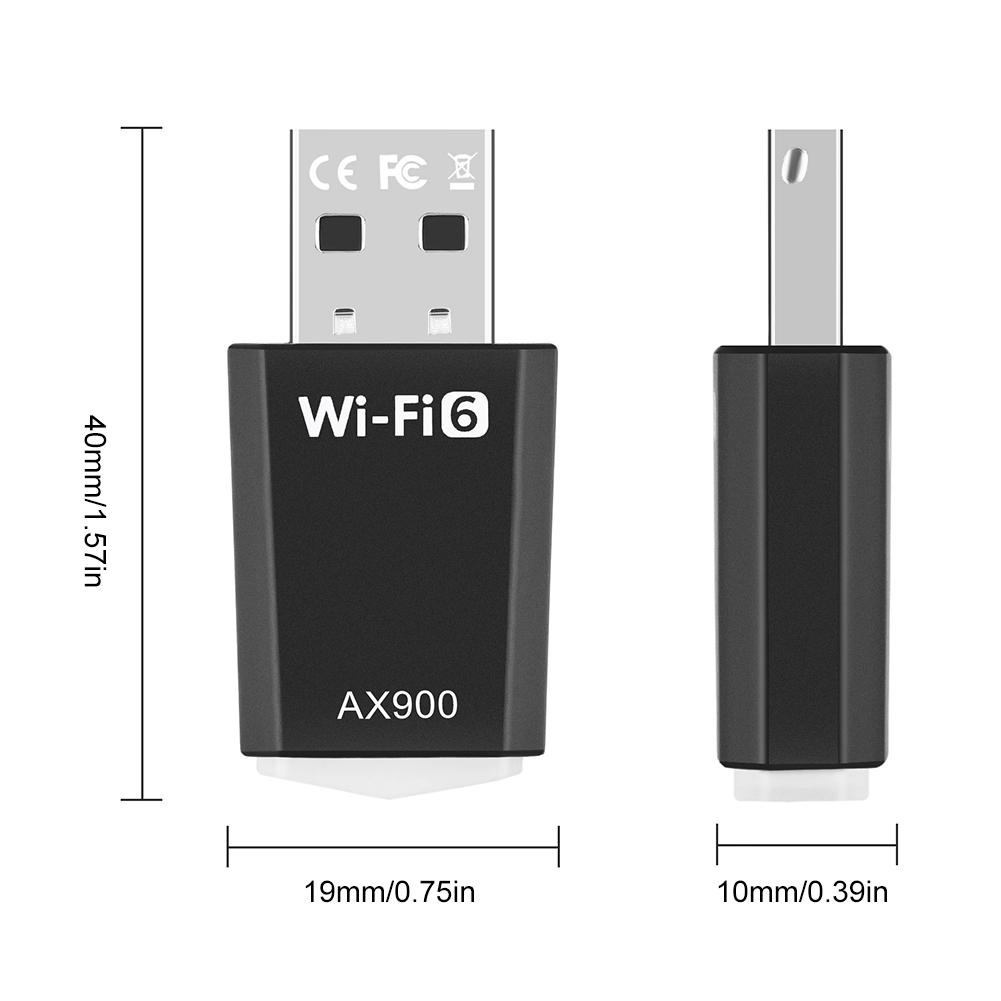 AX900 USB WiFi Bluetooth Adapter Dual Band 2.4G/5Ghz WiFi 6 USB Adapter Driver-Free Wireless Network Card For Laptop PC Windows