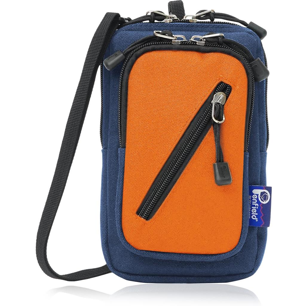 Penfield Pouch with Shoulder Smartphone Multiple Large Orange 2-Way Strap, Storage, Pockets, Capacity,