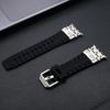 Men Silicone Band For Apple Watch Ultra 2/1 49mm Series 10 9 8 7 Se 6 5 Se Luxury Sports Bracelet for Iwatch 46mm 44 45mm Strap