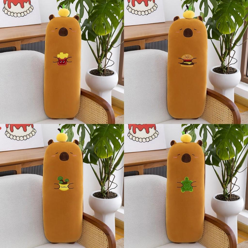 Fransk med Kapybara Pommes Frites Hamburgere Tre Plysjleketøy Kosedyr Gave Dukke