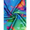 Women's Summer Sleeveless V-Neck Butterfly Gradient Print Dress - Thin, stretchy, casual and elegant plus size beach dress, suitable for the beach